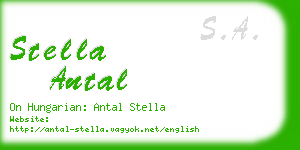 stella antal business card
